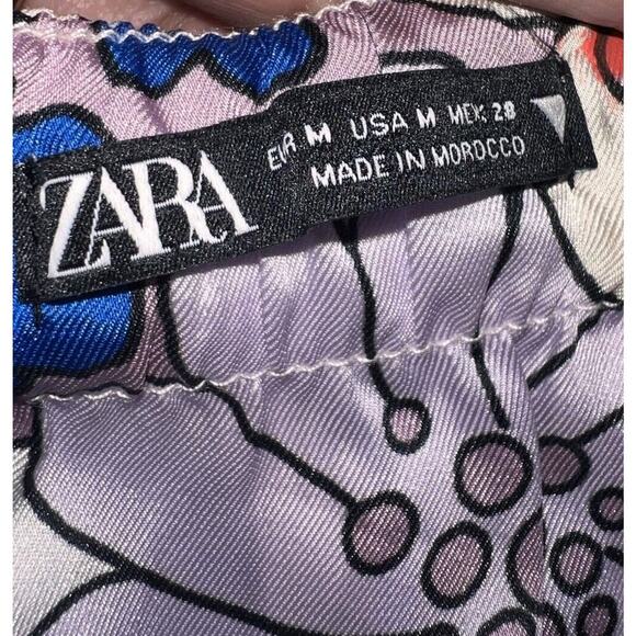 Zara Strapless Floral Dress - Blue and Purple - Picture 13 of 14